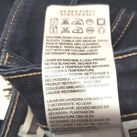 LEVI'S SKINNY DARK WASH STRAIGHT LEG STRETCH JEANS LOW RISE WOMENS SIZE 25 - Picture 9 of 12